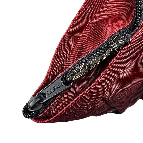 L.L. Bean Red Utility Tote Bag 15" Multiple Pockets Zipper Closure Polyester - Picture 12 of 12
